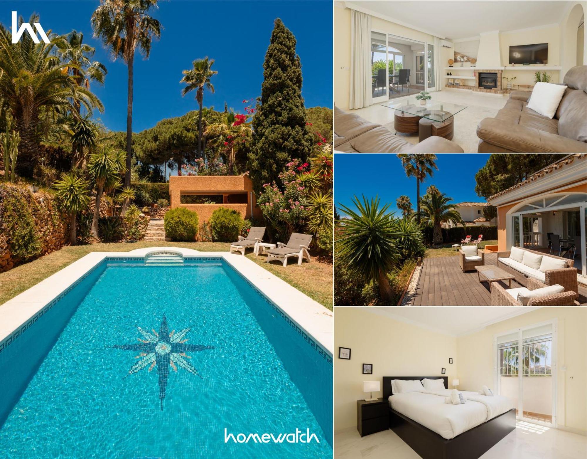 Pina - A Retreat Among Palm Trees, With A Private Pool And Barbecue In Elviria,